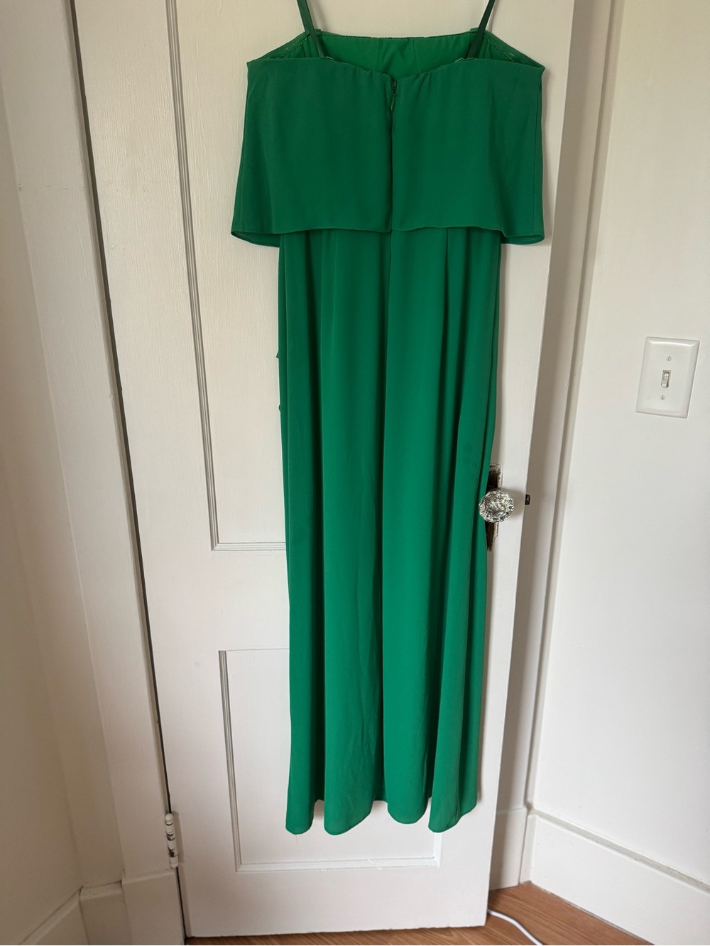BCBG Green Strapless Semi Formal Dress with Slit - Picture 6 of 9